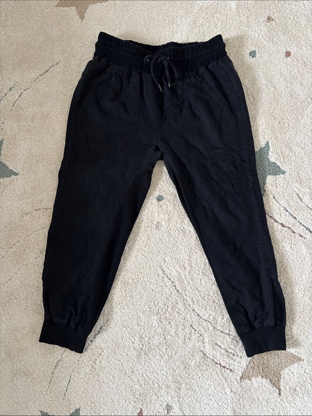 Quince Black Drawstring Jogger Pants
